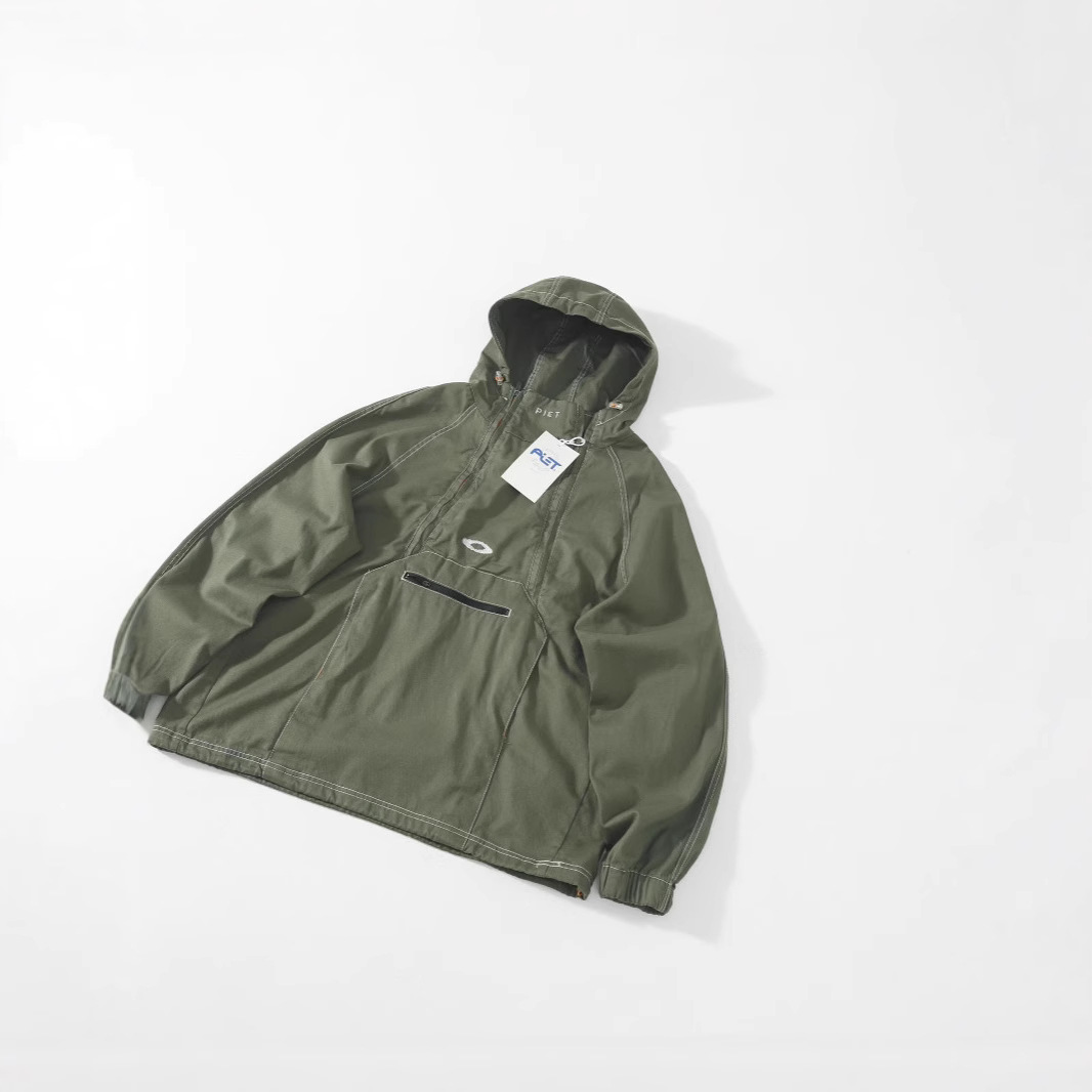 Cross-border good goods × piet joint model distressed pullover jacket autumcouple hooded outwear