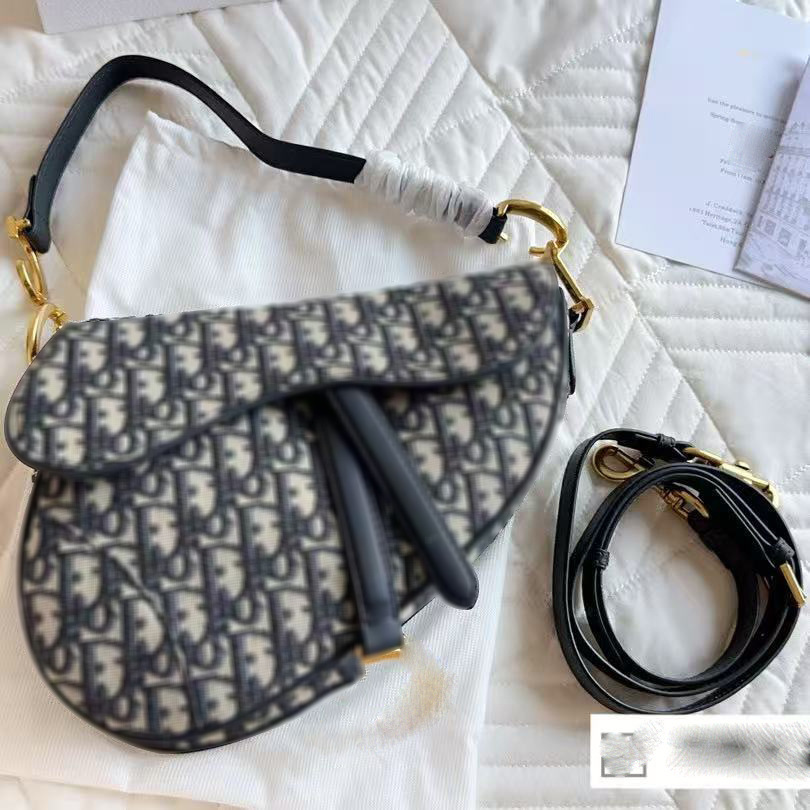 Saddle bag women’s casual bag embroidered satchel bag zipper crossbody bag canvas fashion sense shoulder bag