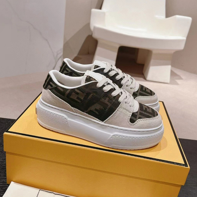 【xiuxiu】genuine leather monogram lace-up white sneakers for women, 2024 new color block chunky sole height increasing casual athletic skate shoes