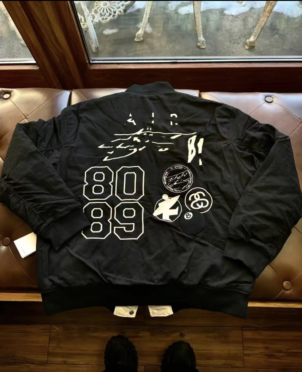 American pure original retro high streetembroiderletter pilot jacket loose baseball uniform outweartrendy brand men’s and women’s easiest for match