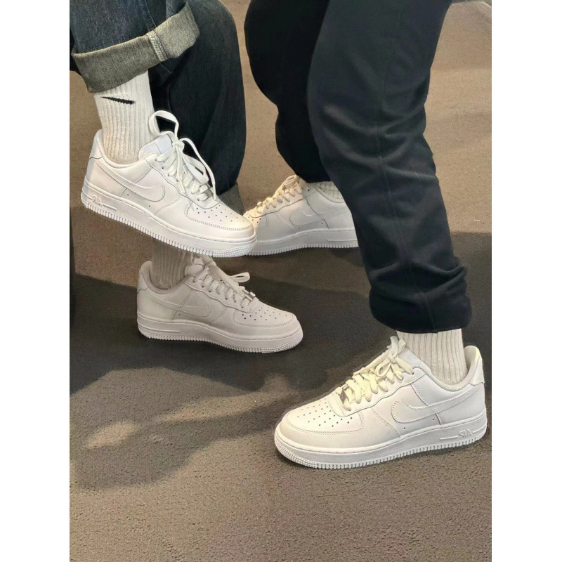 Original pure white no. 1 af1 black warrior men’s and women’s classic low-top white shoescouplecasual sports sneakers