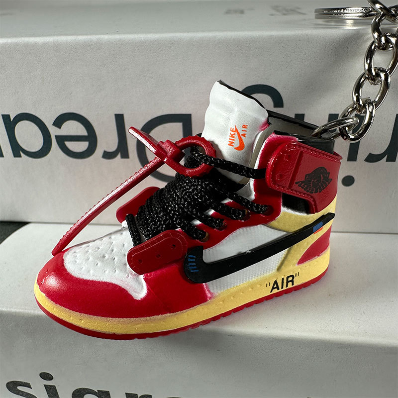 3d basketball shoe keychain – realistic shoe mold design – couple’s bag charm, car key accessory, and decorative ornament – wholesale