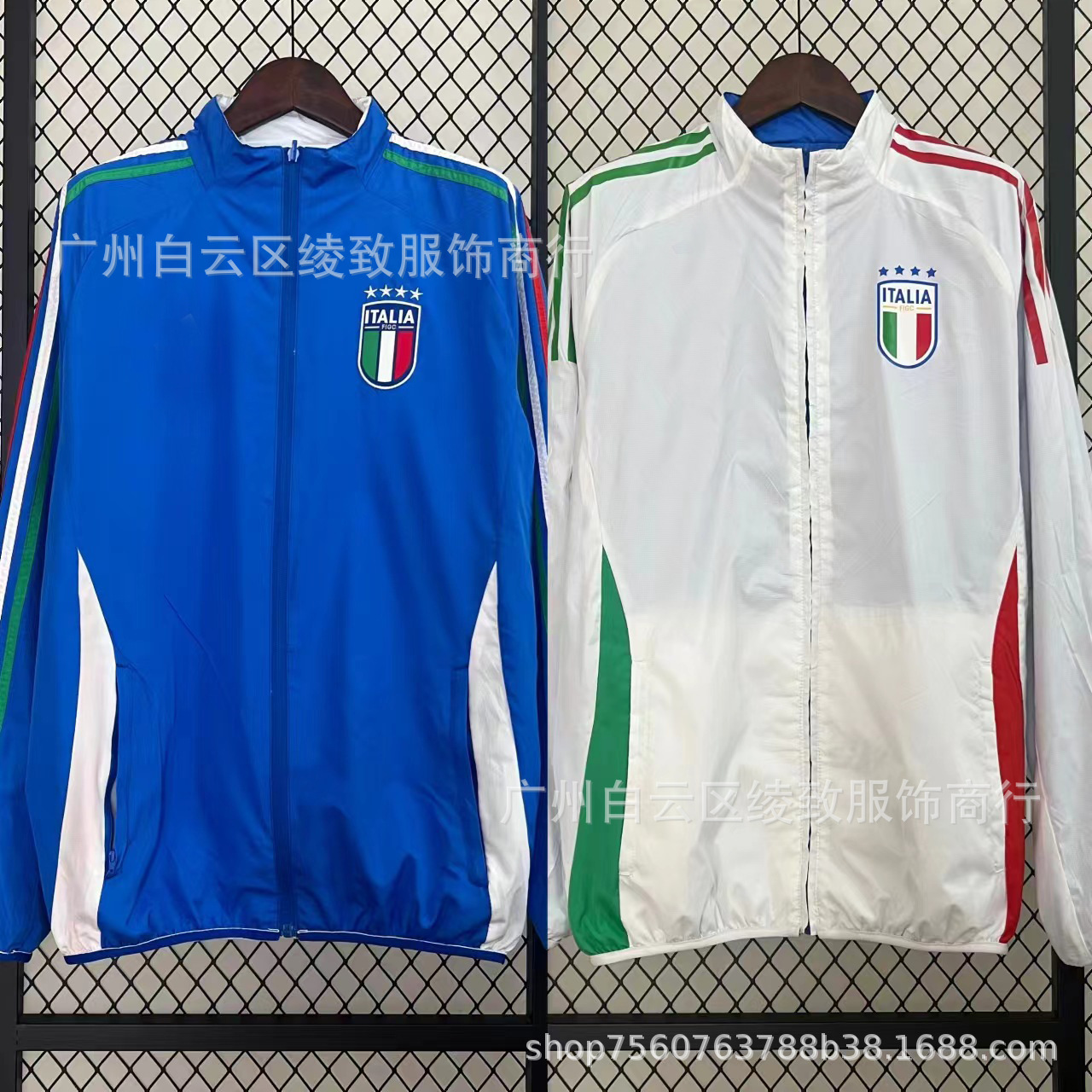 24-26 manchester city miami barcelona paris real madrid arsenal long sleeves double-sided windbreaker jacket training uniform