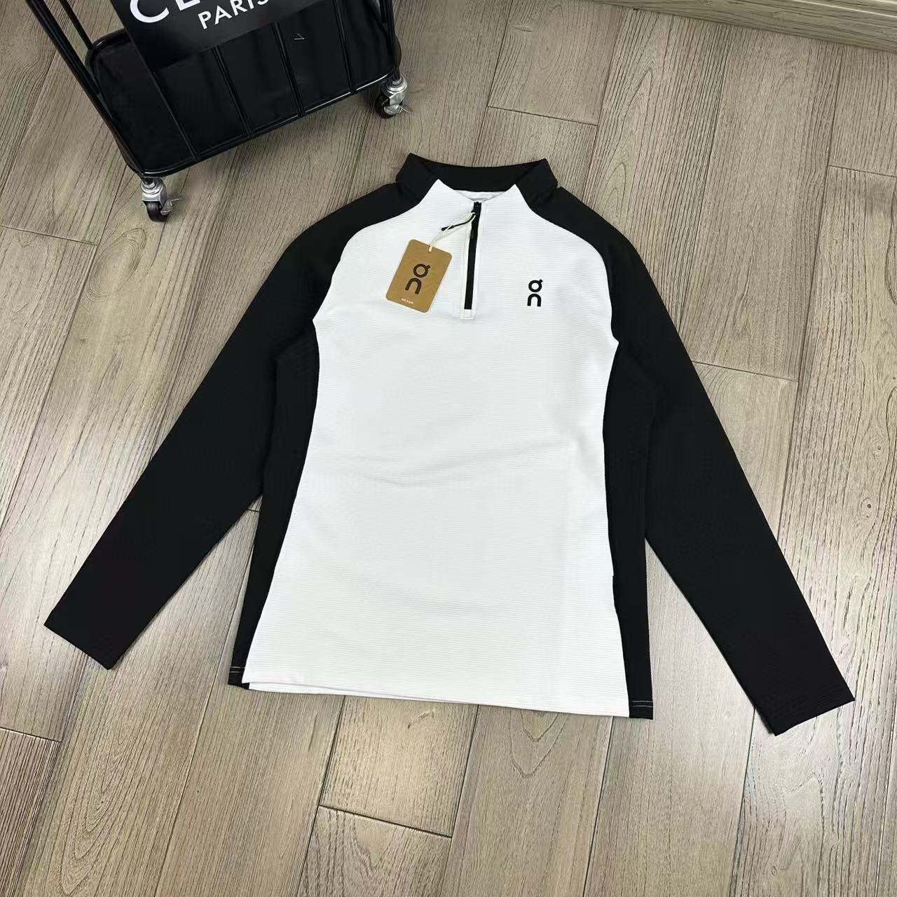 Cross-border ang/jia on outdoor sports cyclingjacketpatchworkpullover half-zip long sleevesoutwear stand collar elastic suction