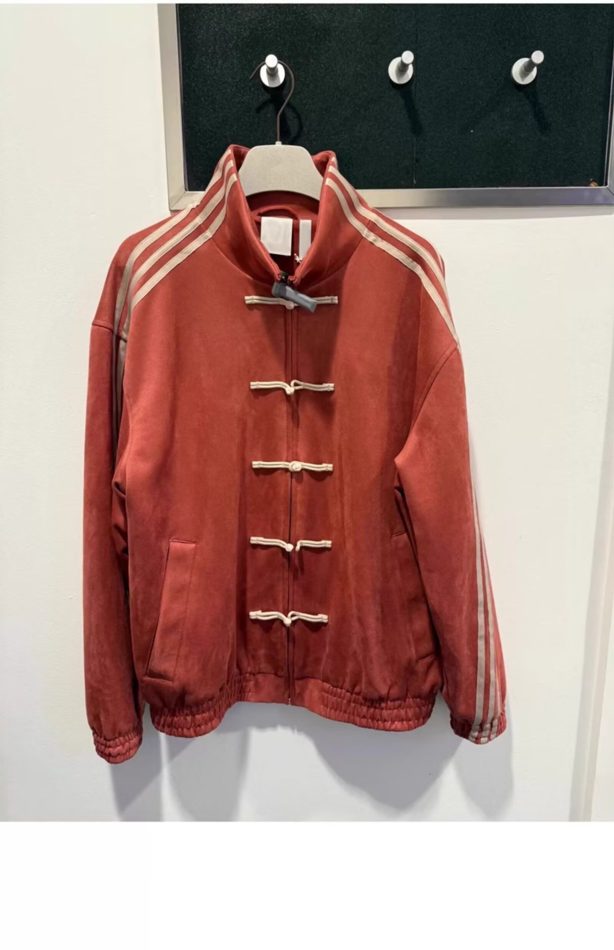 Blue and white patchwork three stripes stand collar jacket for men autum popular wear new chinoiserie plate buckle classy tang suit tops