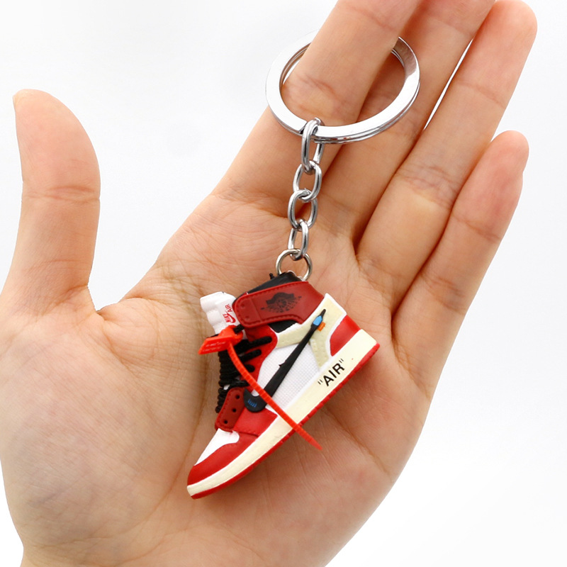 Aj keychain nba basketball kobe bag charm mini basketball shoe mold ornament creative pendant key chain