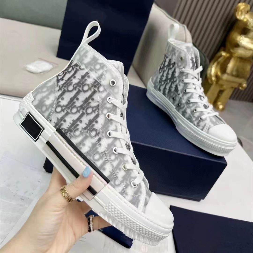 Cross-border d brand film high-top men’s shoes 2025 breathable easiest for match white shoes women’s flatsprintingletter sports sneakers