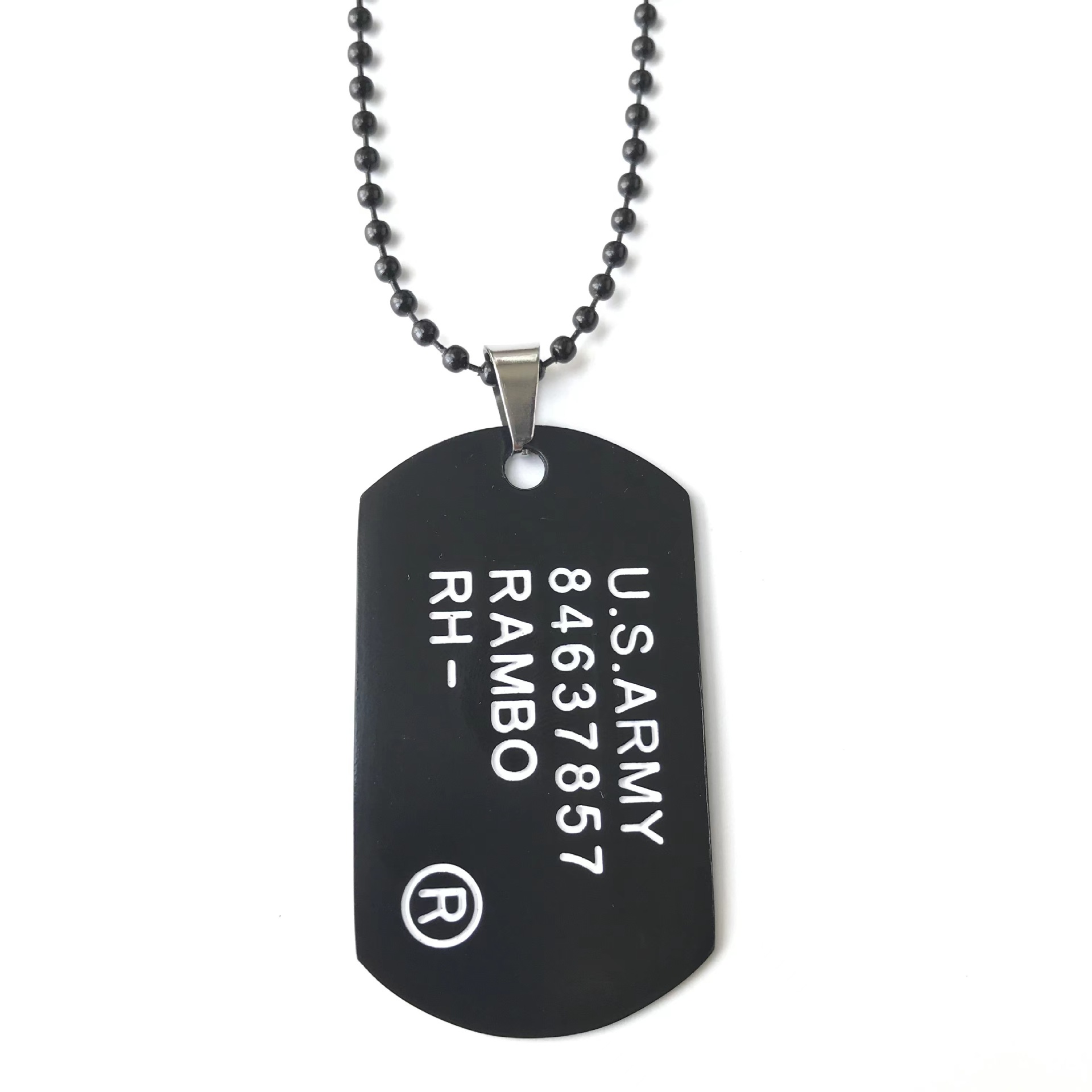 Exportfashion military brand dog tag necklace sweater chain american soldier military brand tag long necklace in stock
