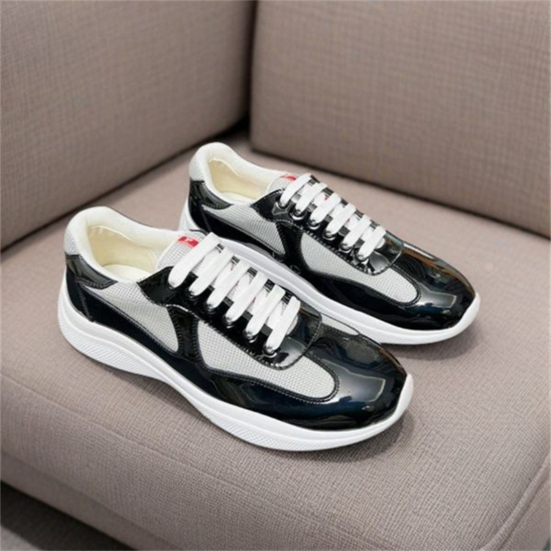 European station cross-border classyp leather bright leather fashioncasual sports sneakers breathable white shoes classic men’s shoes
