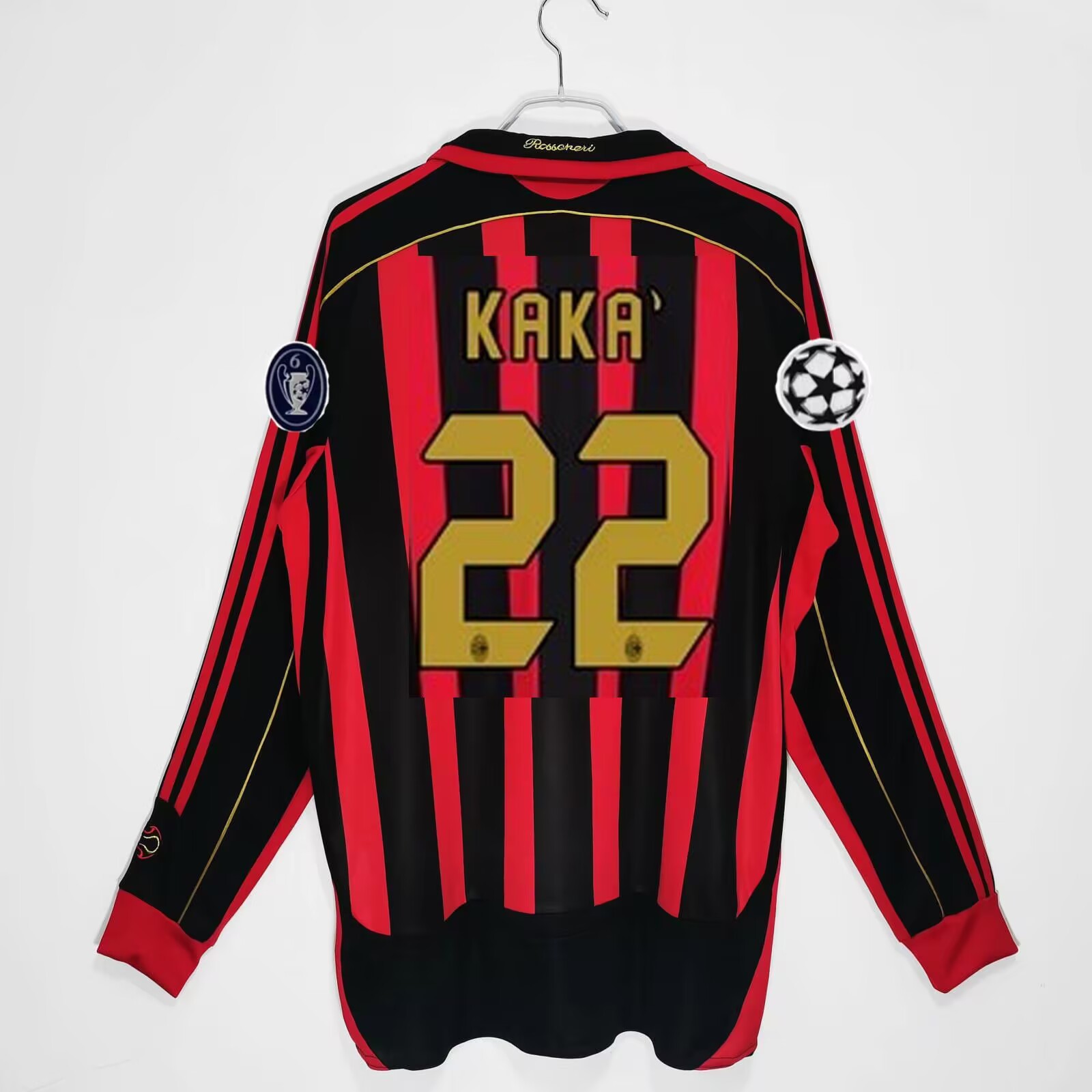 Wholesale 06/07 ac milan champions league edition #22 retro jersey – fan commemorative football shirt – short sleeve – same style as the champions league
