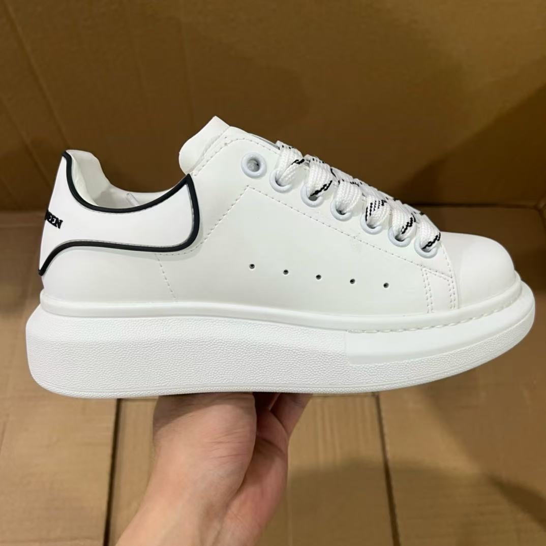 Shoes mcqueen low anklein stockwhite shoes women 2023new arrivalthick sole genuine leather casualeasiest for matchcouple board