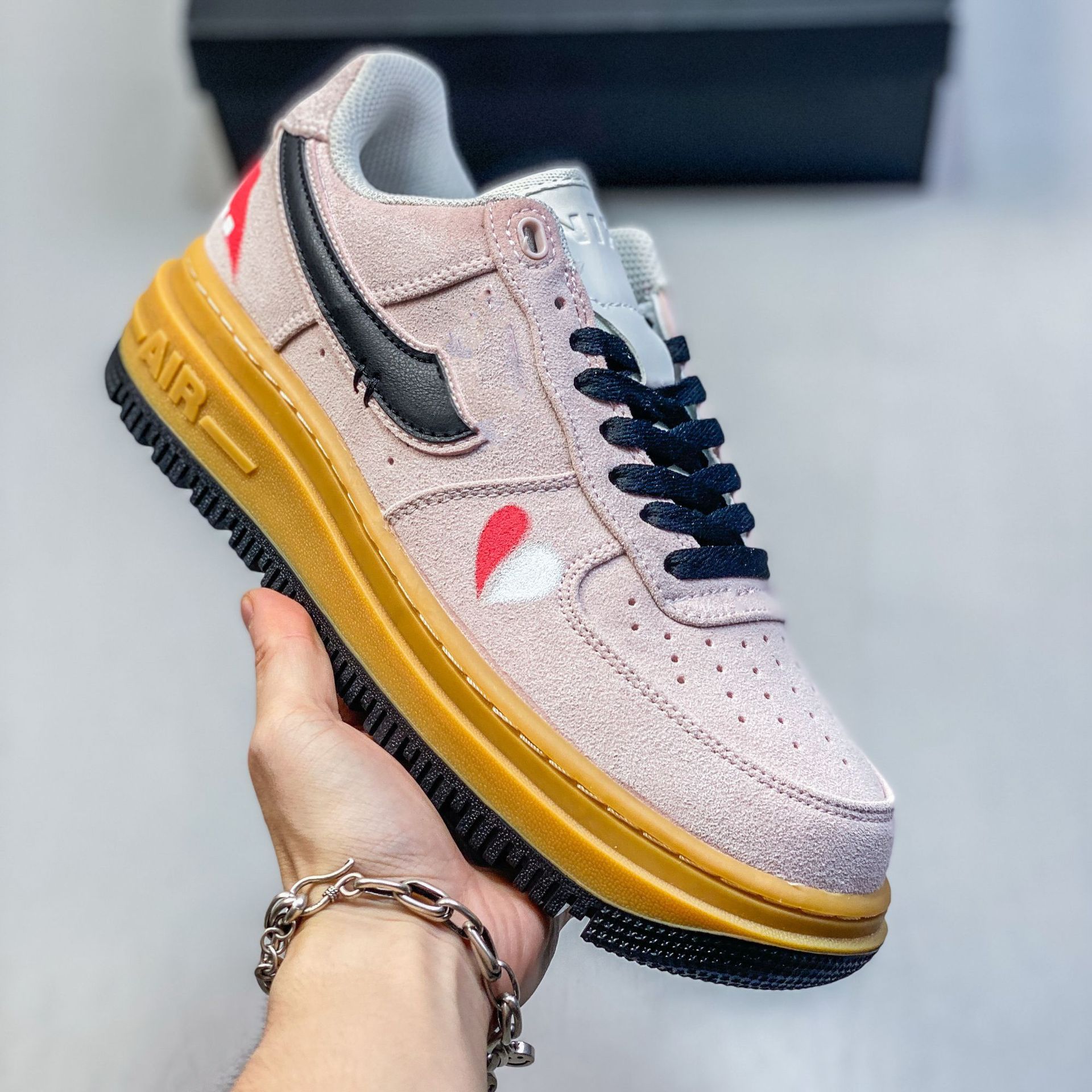 Pure original af1 joint worker 2.0 no. 1 yellow and green patent leather low-top casual sneakers original standard sports trendy shoes 1