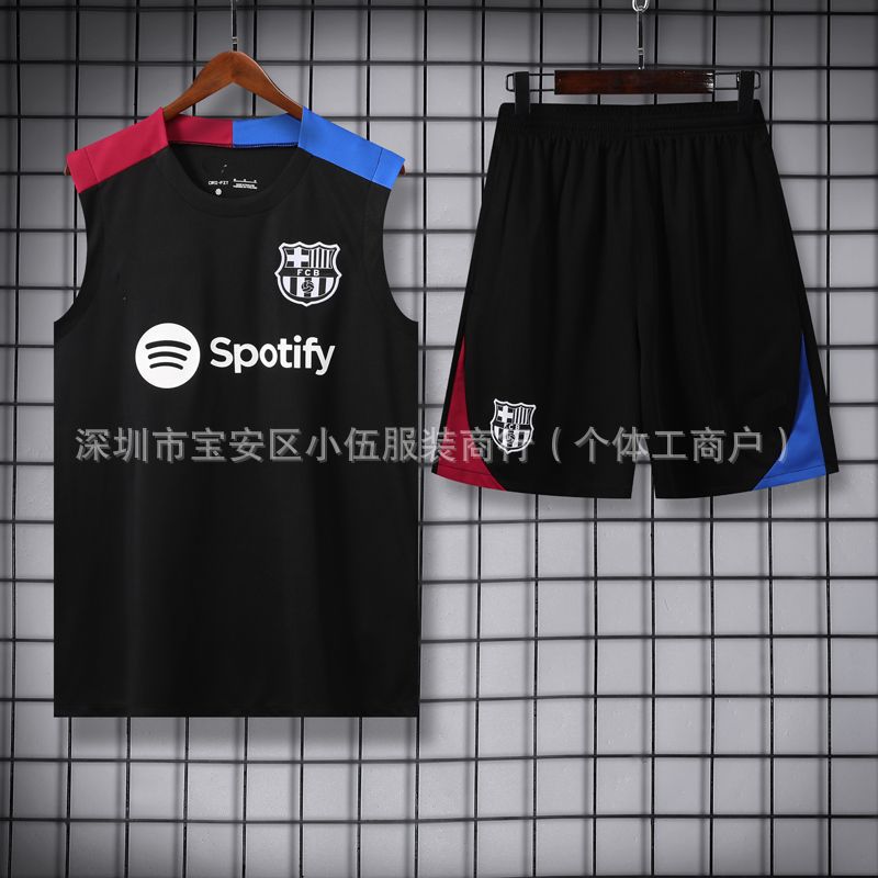 Wholesale 24-25 football jersey vest barcelona real madrid paris manchester united arsenal adult jersey training suit set