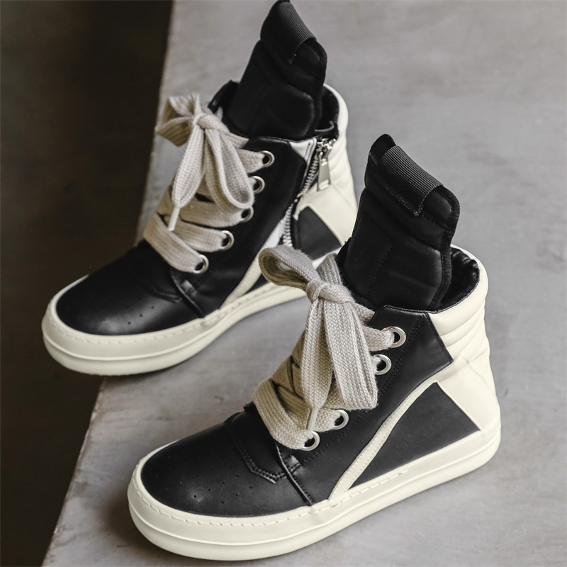 Ro same style high-top boots fall and winter men’s shoes high street nicheretro motorcycle easiest for match sports casual sneakers men x168 1