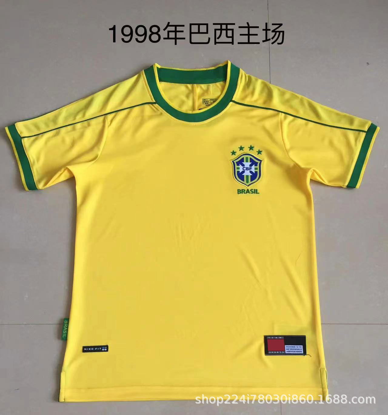 Factory direct: brazilian home football jersey, training kit, away retro jersey, national team – dropshipping available