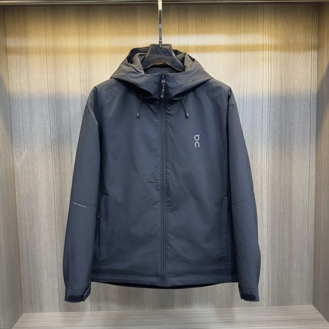 2025 spring new men’s hooded premium minimalist windbreaker casual couple jacket outdoor windproof waterproof outerwear