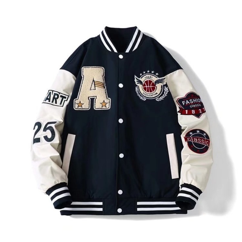 Hip-hop versatile trendy jacket baseball jacket men’s plus size loose streetwear brand spring/summer