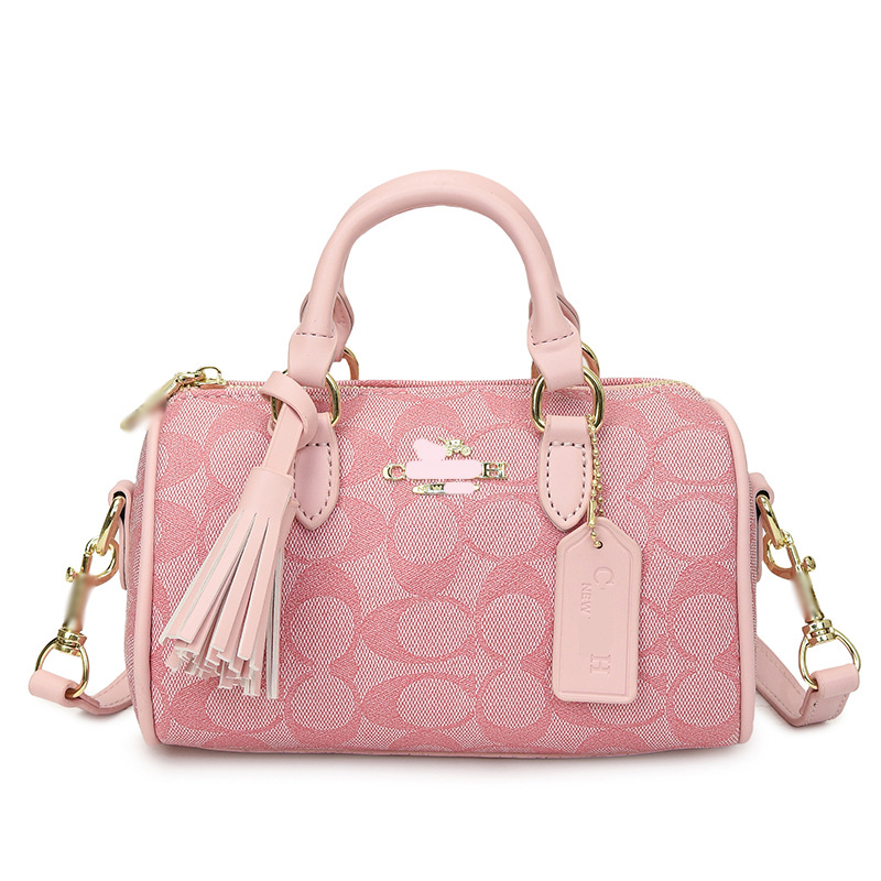2025 new boston satchel cylinder bag retrocontrast color shoulder bag fashion popular crossbody bag women’s bags