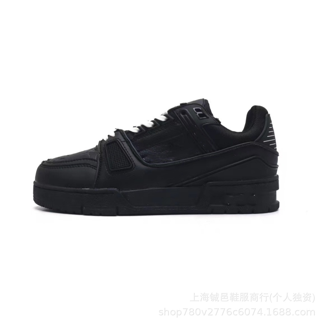 High version lujia trainer white cement white shoes women’s classic casual denim blue genuine leather lujia shoes 1