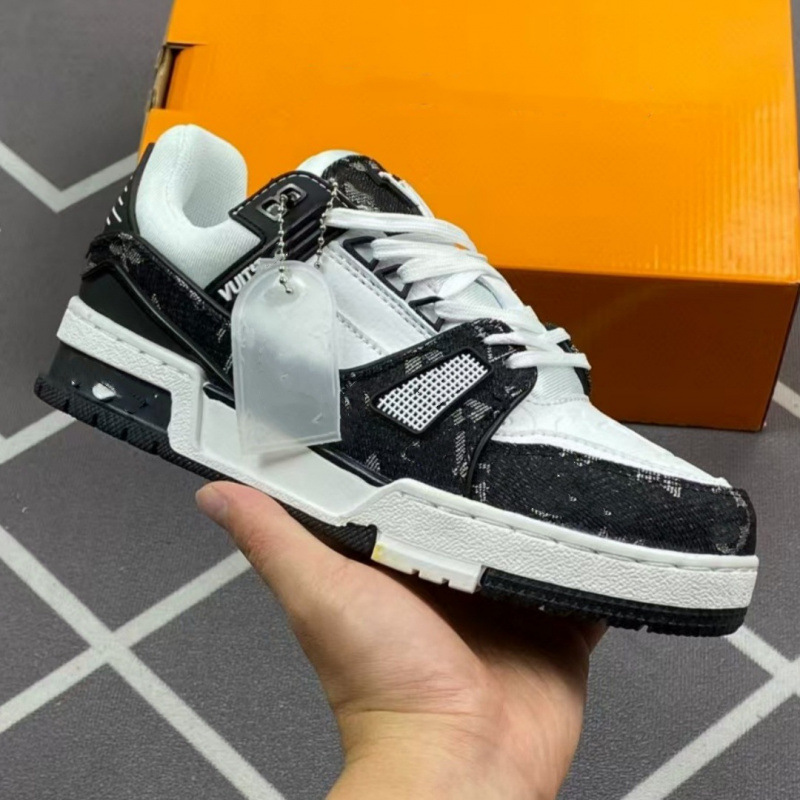 Export lvjia trainer white cement white shoes women’s denim blue fashioncasual sports couple men’s and women’s sneakers