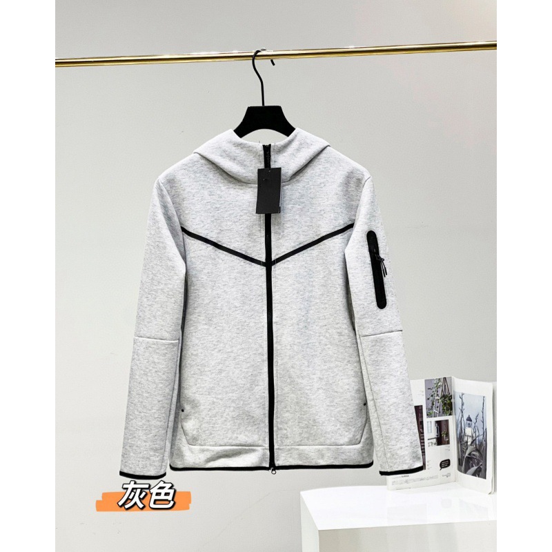 2024 spring/autumn casual sports cotton air layer hooded zip-up cardigan men’s jacket 490 outerwear
