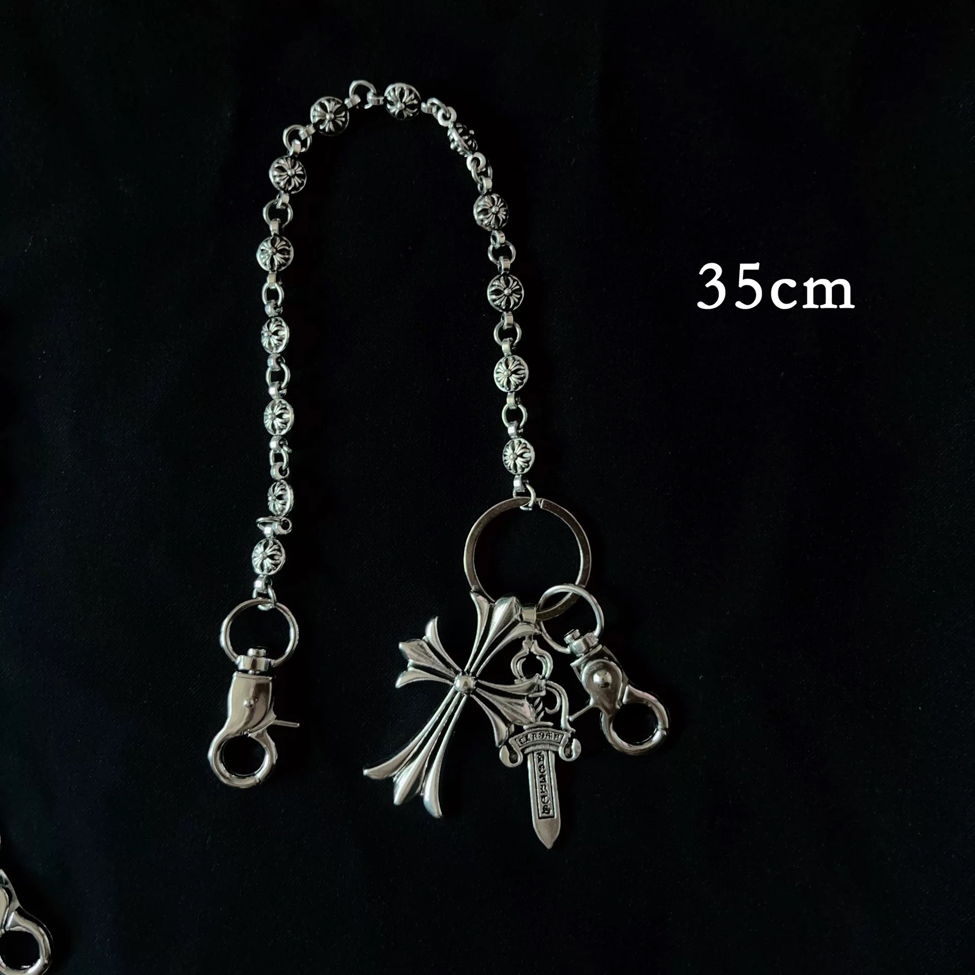 European and american crodo element pants chain bag pendant punk high-end hip-hop cross american men’s jeans chain