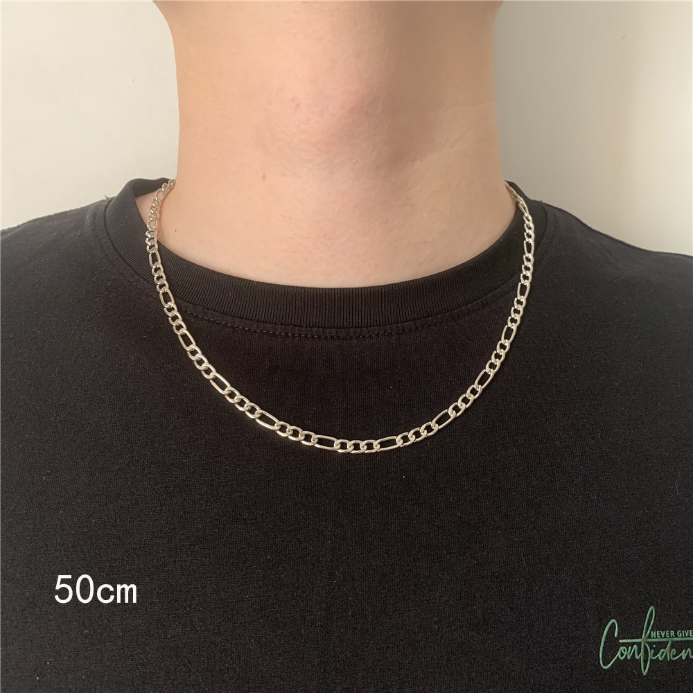 Amazon aliexpress hot selling men’s stylish fashion gold silver chain necklace – minimalist versatile necklace