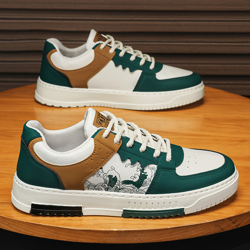 Cross-border plus size men’s shoes export45-48 new spring sneakers trendyeasiest for match soft bottom sports casualwhite shoes