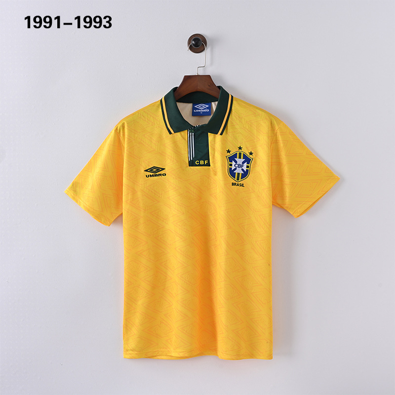 Brazil retro soccer jersey – cross-border dropshipping & customization – #9 ronaldo home & away vintage classic football kit