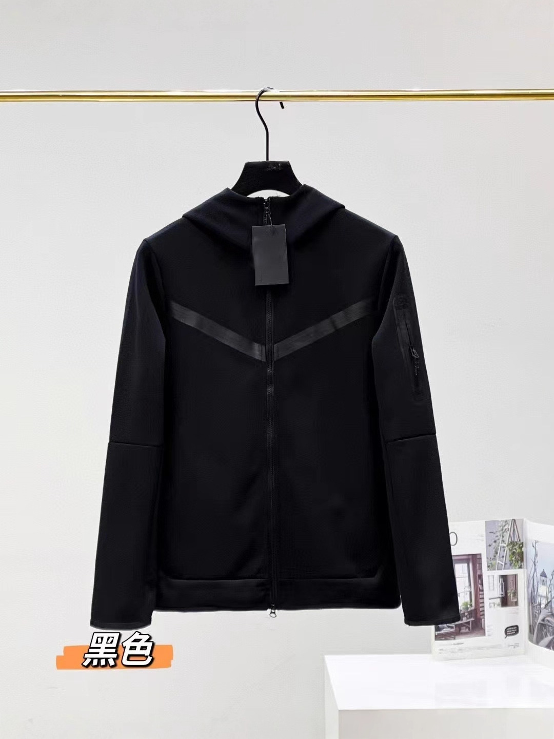 2025 spring/autumn casual sportswear cotton air layer hooded zip-up men’s jacket 490 outerwear
