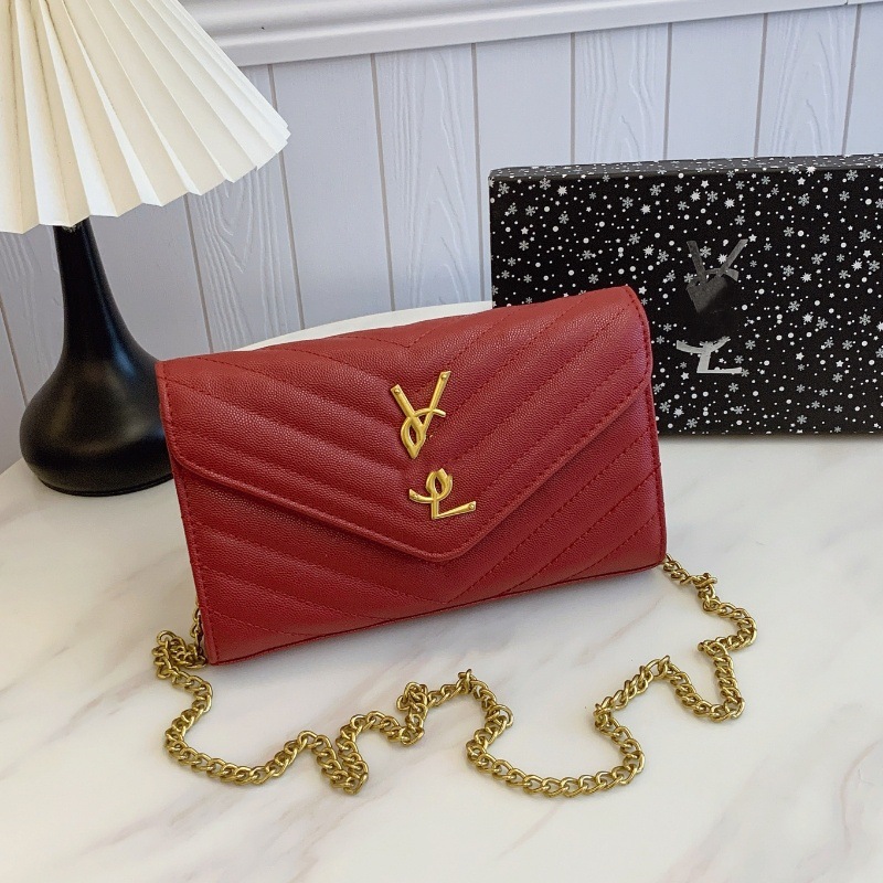 Envelope bag, underarm bag, quilted chain bag, shoulder crossbody style, small square bag, women’s bag, high-end and exquisite