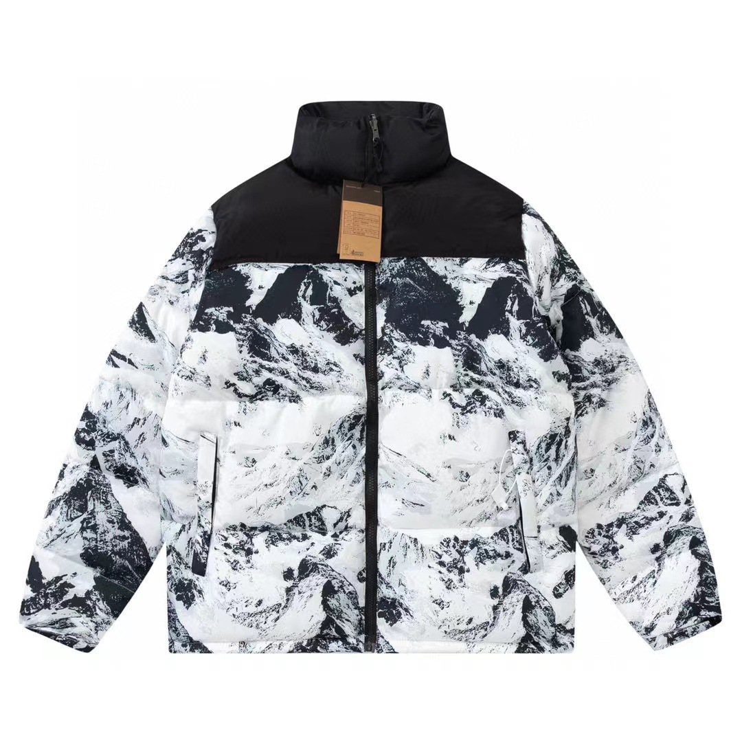 Exportnew arrival beijia 1996 cotton clothing co-branded patchwork style male and female couple full printed pattern winter cotton jacketoutwear