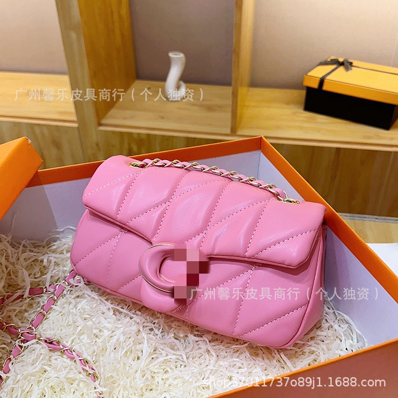C’s embroidery thread bag 2024new arrivalquiltedstripes style chain bag high quality koujia shoulder crossbody bag