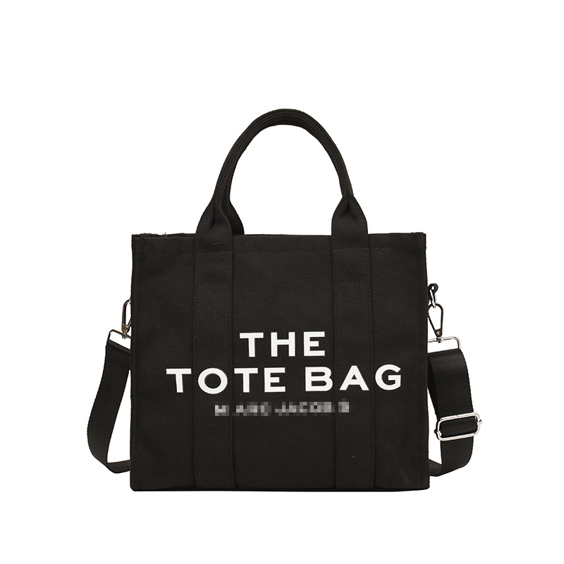 Cross-border shoulder bag for women, large capacity, 2026 winter minimalist letter design, commuter crossbody bag, niche design canvas bag