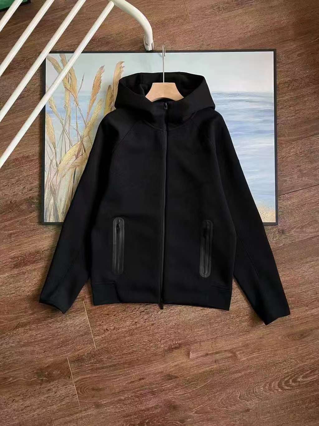 24 spring & fall technology casual sports hooded jacket casual pants outwear suit