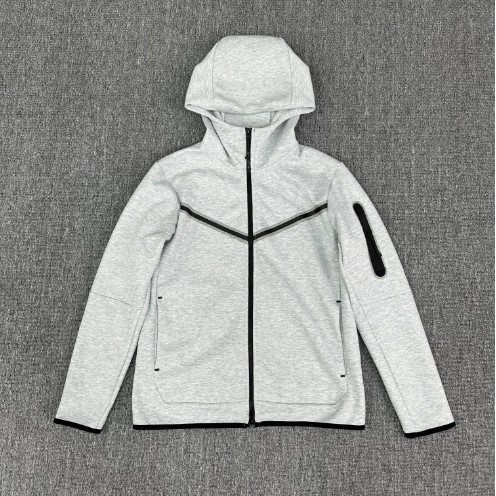 Men’s new color block athletic hoodie sweatshirt air layer cotton patchwork zip-up casual blazer jacket – autumn collection