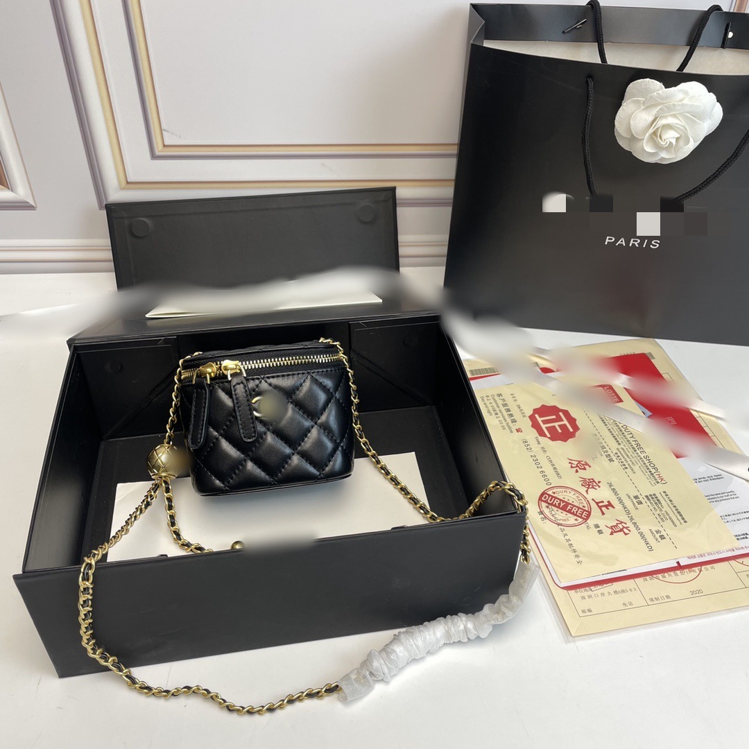 Women’s embroidered diamond pattern handbag box bag – new trendy fashion chain bag – versatile shoulder & crossbody bag