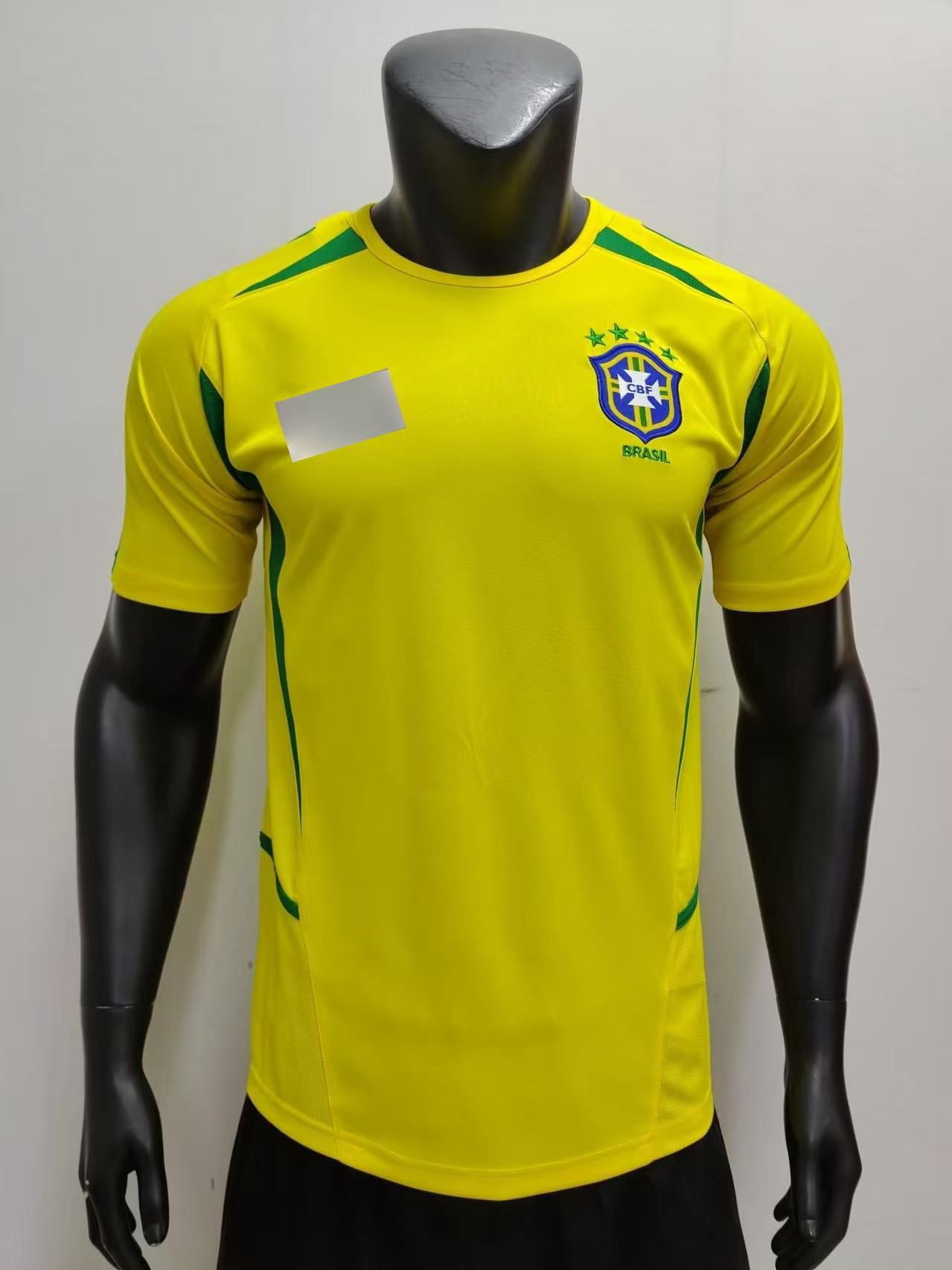 Brazil retro classic t-shirt top quick-dry soccer 2002204 women’s brazil red bull high-quality jersey