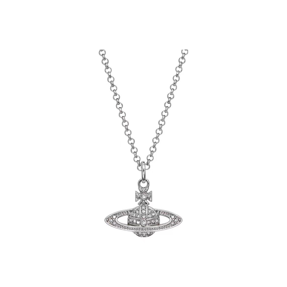 Queen mother necklace diamond flat saturn necklace female vivian planet saturn chain clavicle chain high version 1
