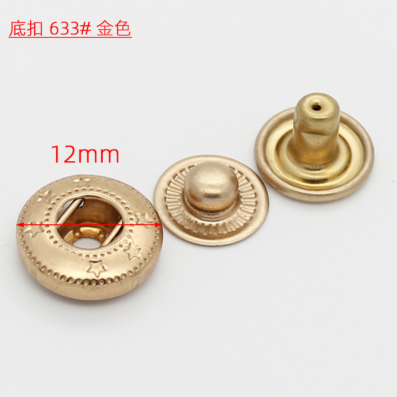 Square metal diamond-encrusted four-button style suit jacket snap button hidden button down coat mother-in-law button decorative button