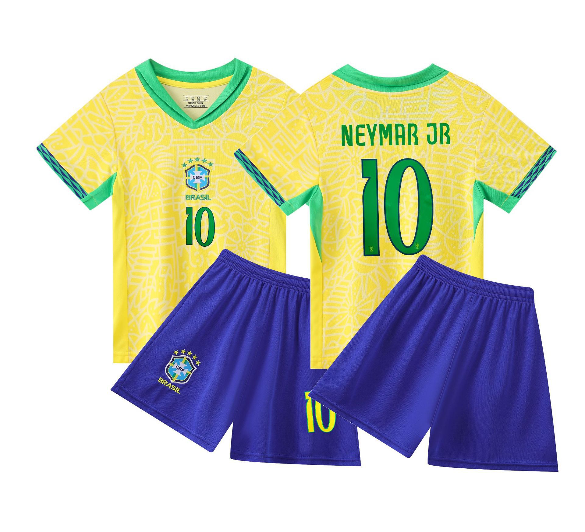 European cup kids’ soccer jersey set with player number, football uniform outfit for elementary school soccer training, team uniforms for kindergarten