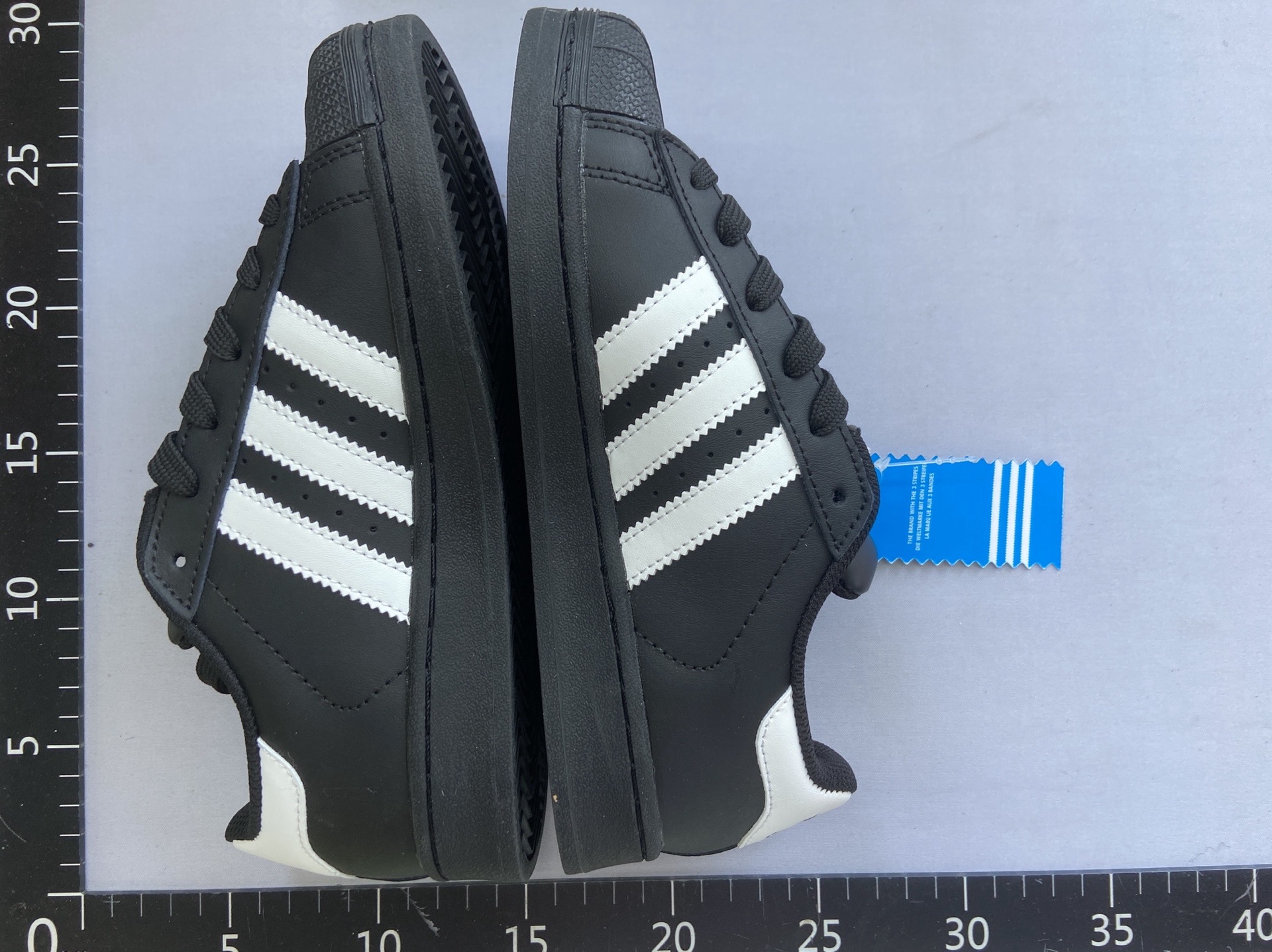 Pure original version/shell toe long-term replenishment 50-year classic soft blue bottom low-top sneakers white shoes couple casual shoes sports shoes gold label black gold 4