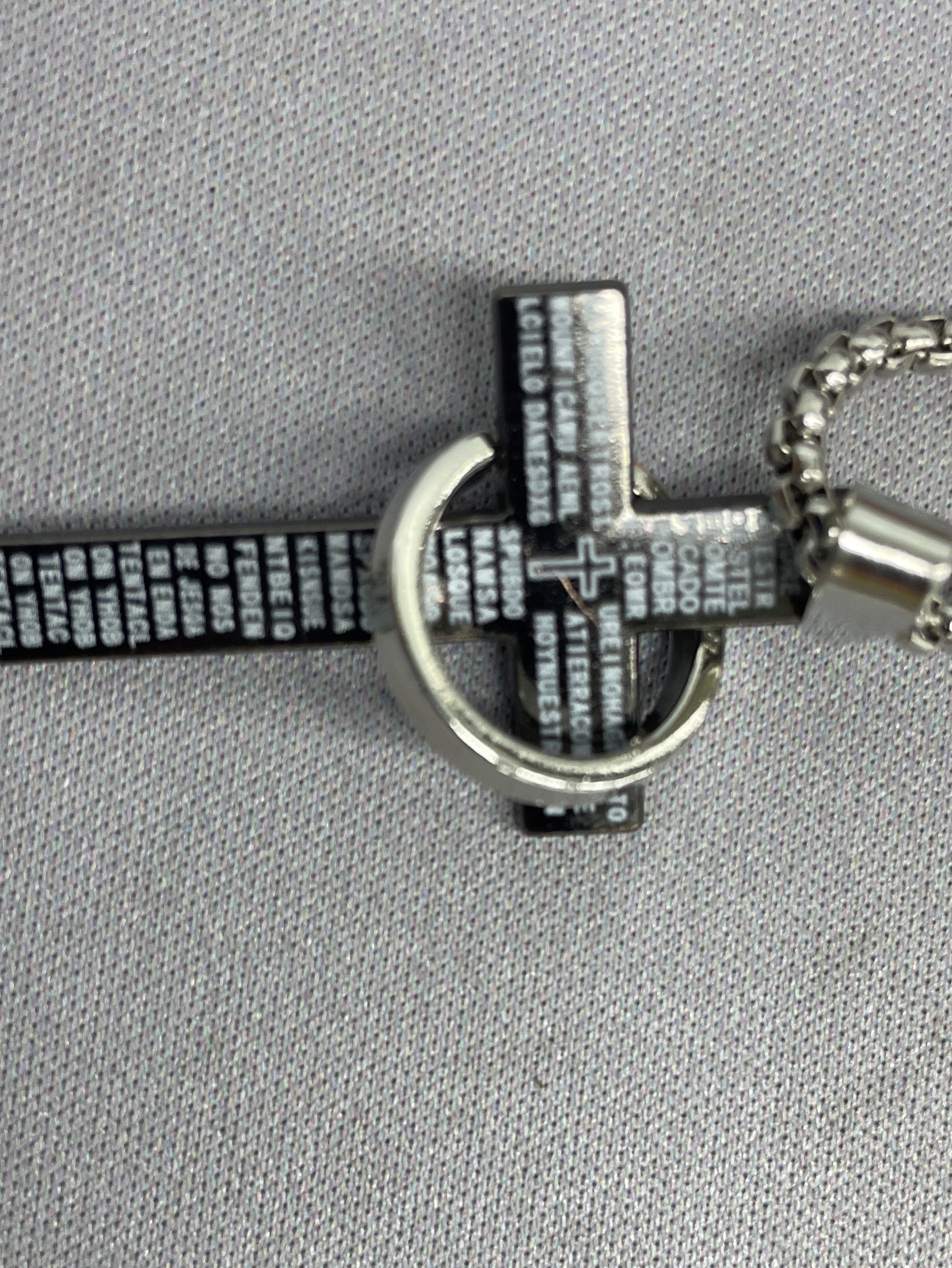 European and american trendy ins hip hop fashion letter cross circle pendant necklace hip hop punk long necklace cross 2