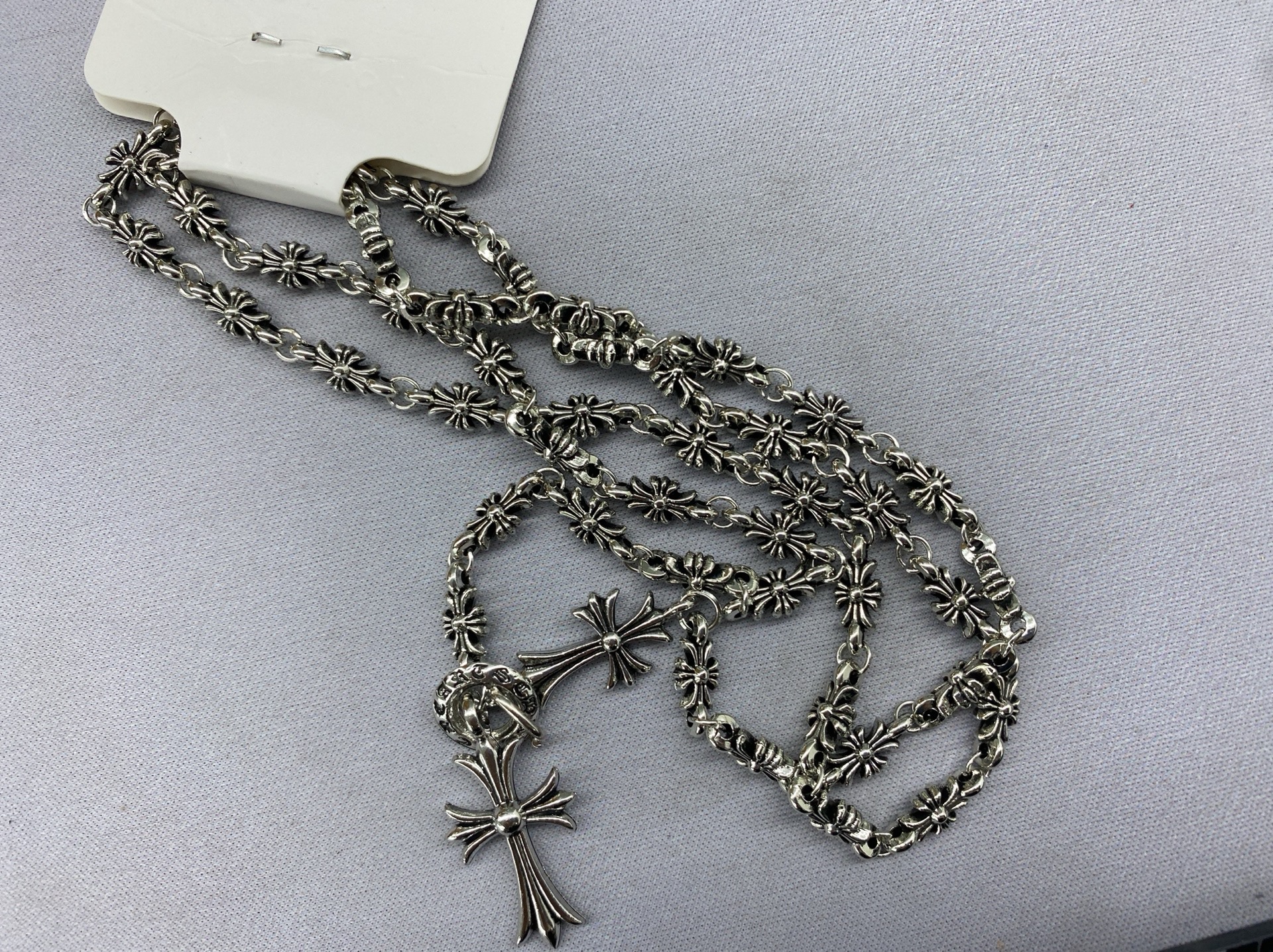 Cross tassel necklace women’s niche design long versatile couple sweater chain 2025 new hoodie chain 2
