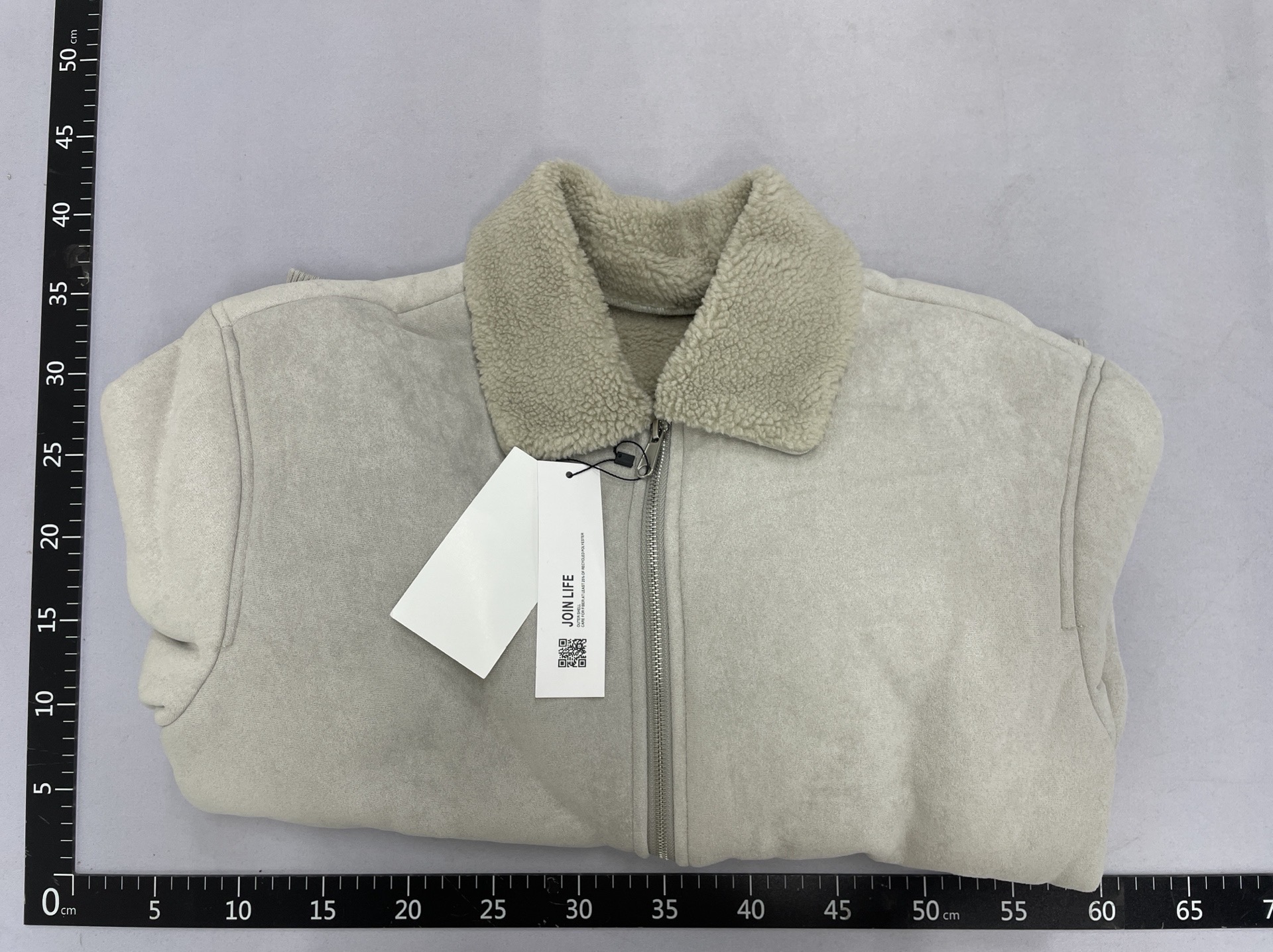 Taop&za autumn/winter new men’s casual turn-down collar faux shearling zip-up jacket 5
