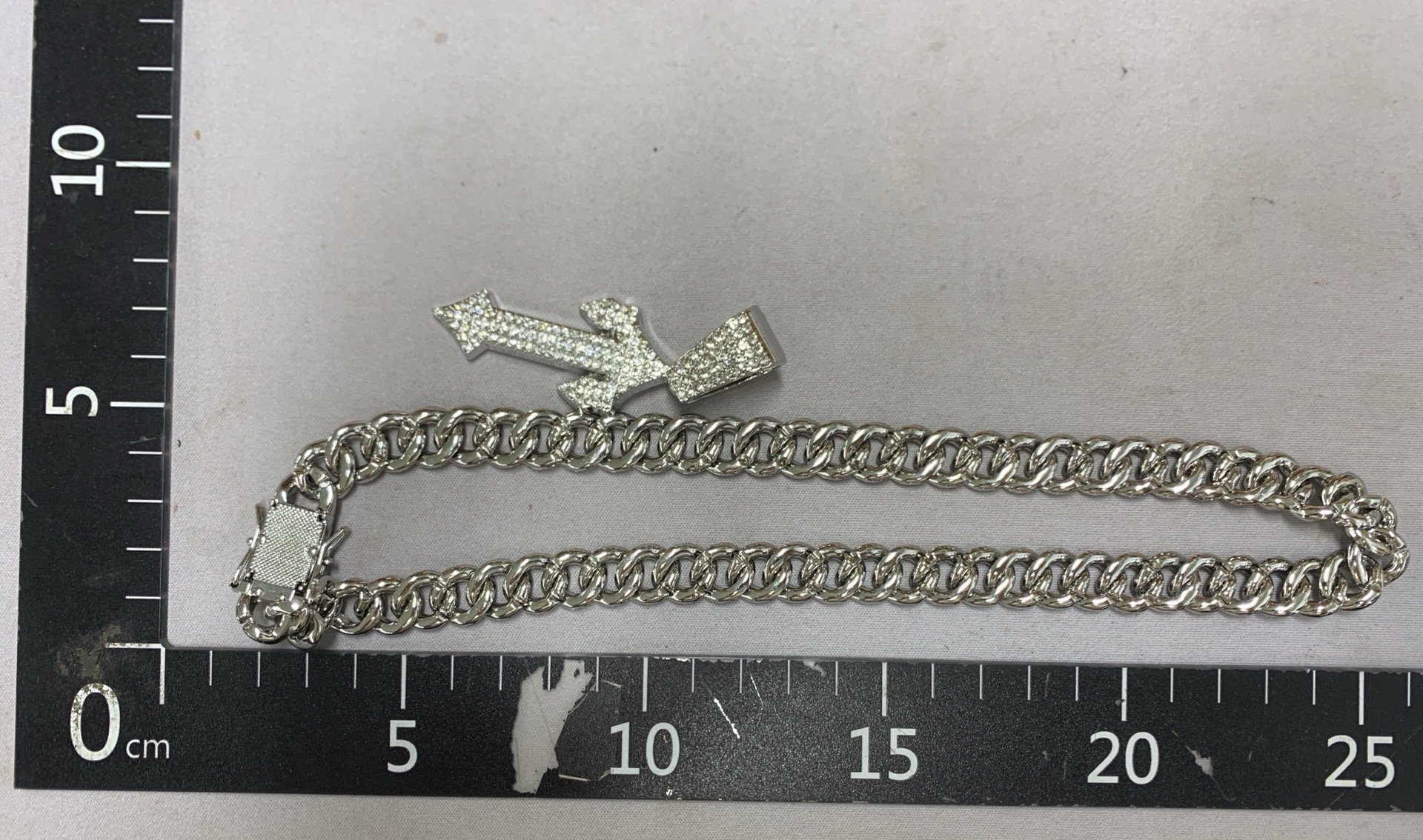 European and american hip-hop style cuban necklace with large sword alloy full diamond pendant trendy men’s jewelry cross-border new product wholesale 3