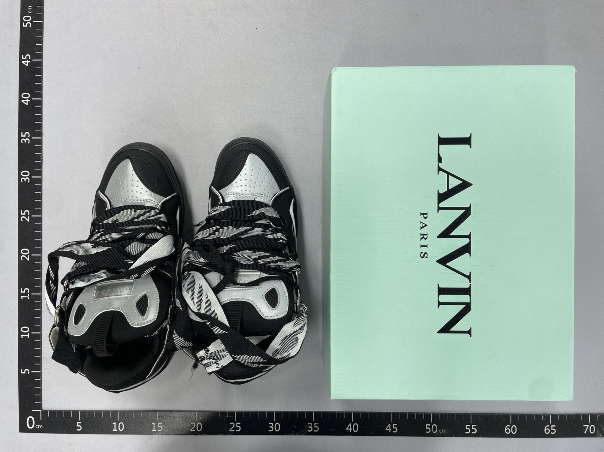 Ins lanvin bread dad shoes men’s and women’s leather patchwork tie back curb shoes german training trendy sports casual sneakers 6