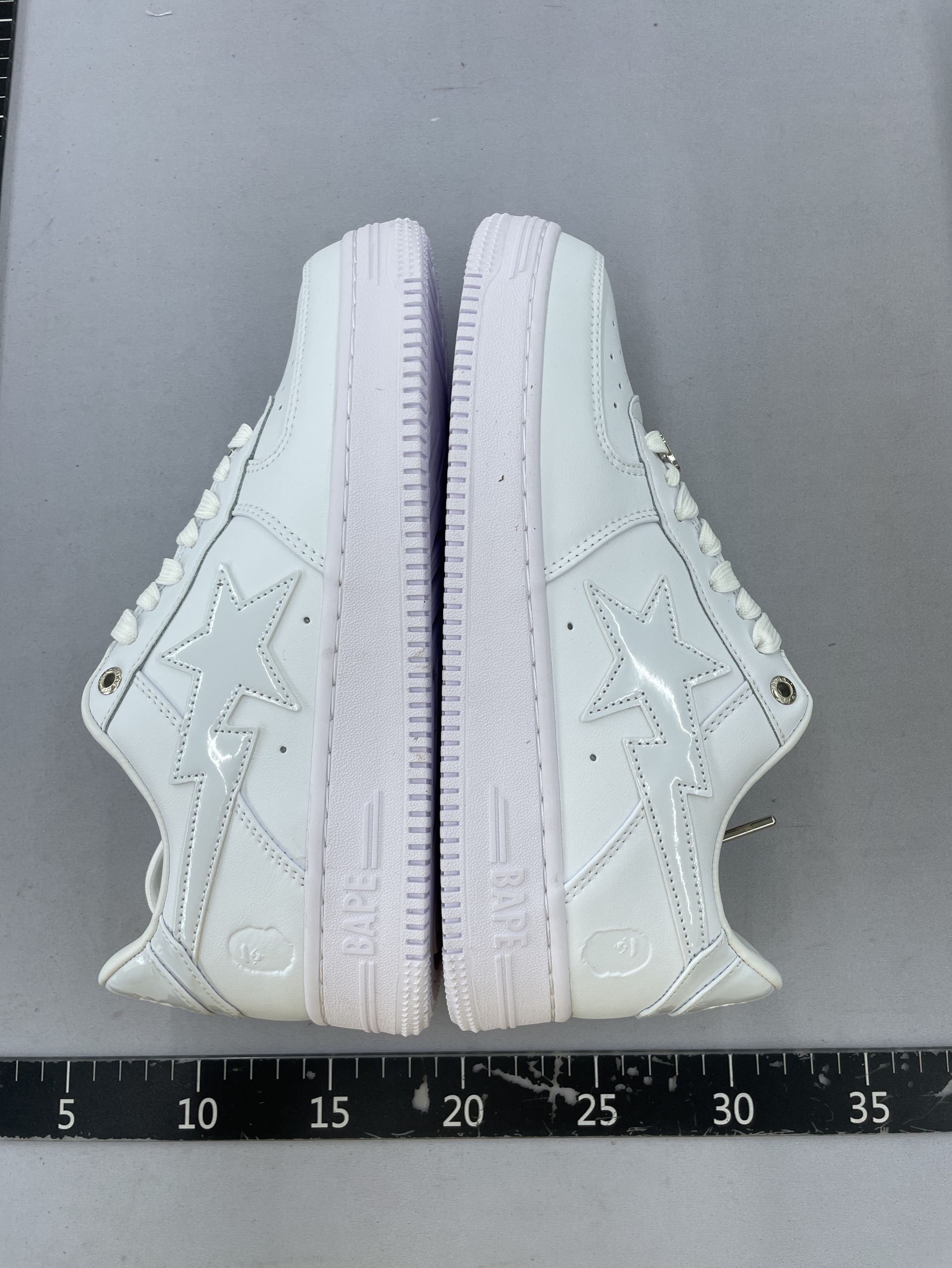 [version c] link2 bape sta to low ape* head classic patent leather low-top sports casual sneakers full set original cardboard last development 4