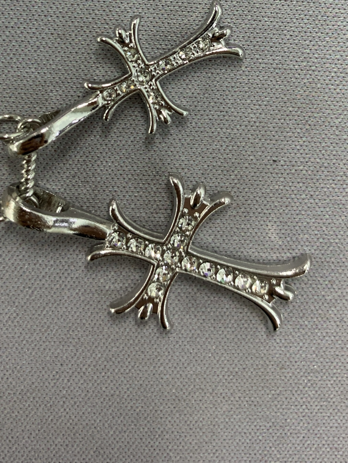 Double cross long necklace women’s summer light luxury niche high-end clavicle chain elegant versatile accessory european and american style 2