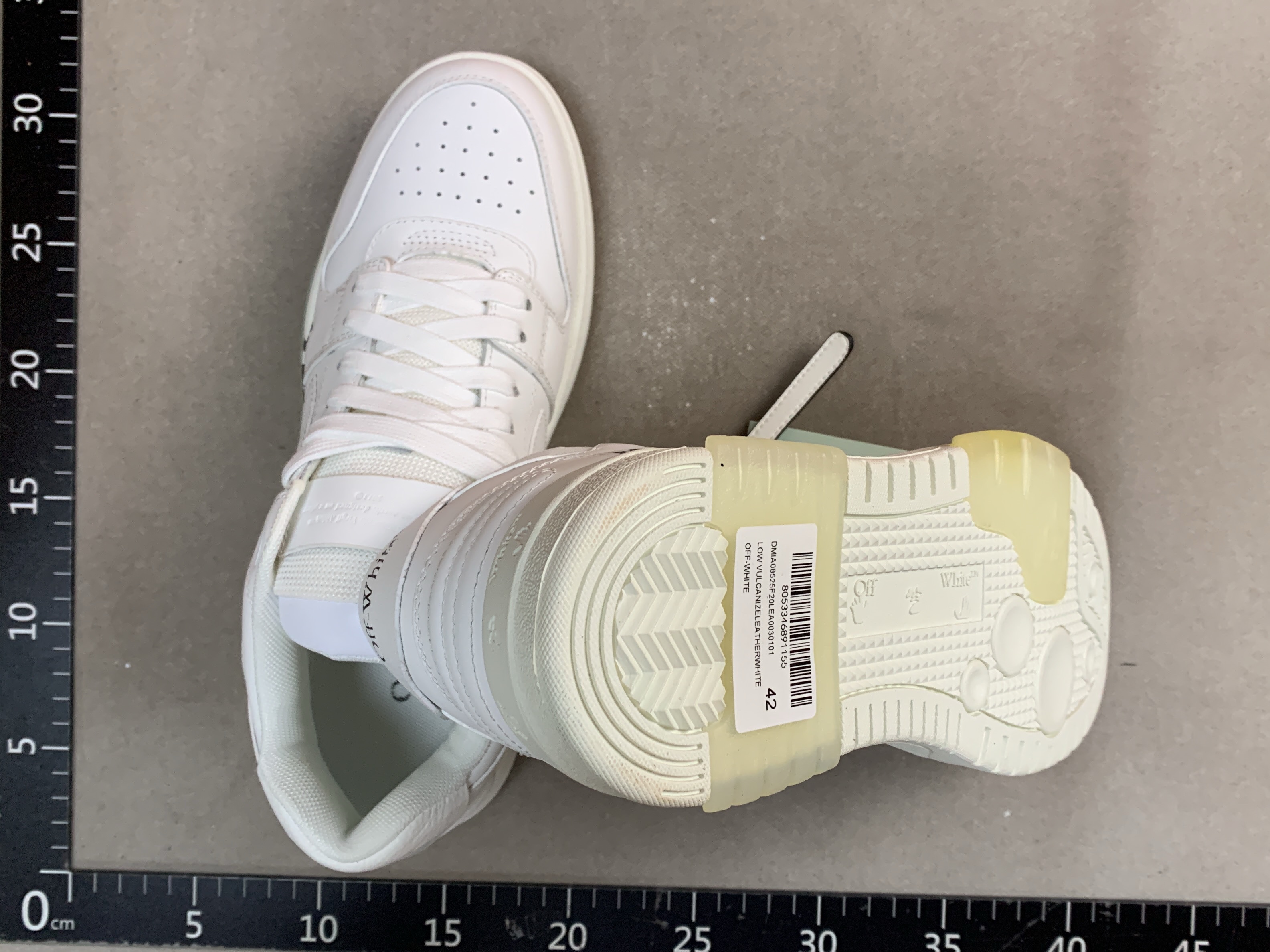 Off 23ss white panda shoes ow arrow couple sneakers color block chunky sole cushion casual white shoes 3